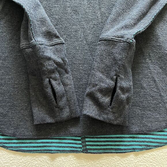 NWT Lululemon Open Your Heart Long Sleeve Heathered Ink Classic Stripe Top 2 - Picture 4 of 11